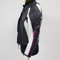 RJays Sapphire XS Ladies Motorcycle Jacket Black White Pink Leather