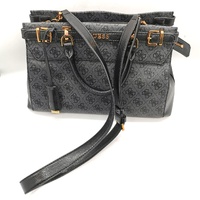 Guess Sestri Black Logo Luxury Satchel Bag Adjustable Crossbody Strap