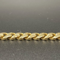 Mens 18ct Yellow Gold Miami Cuban Link Bracelet