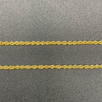 Unisex 22ct Yellow Gold Rope Twist Link Necklace