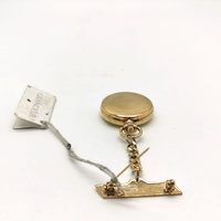 Divine Classic Gold Nurse Fob Watch 15 Pulsations White Dial with Chain Unisex