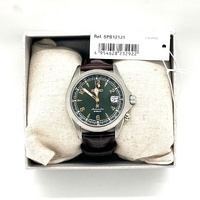 Seiko Prospex Alpinist SPB121J1 Automatic Green Dial Mens Watch Leather Strap