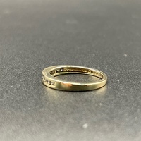 Ladies 9ct Yellow Gold Natural Diamond Band Ring