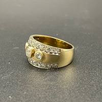 Unisex 9ct Yellow Gold Natural Diamond Ring