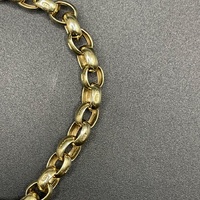 Ladies 9ct Yellow Gold Oval Belcher Link Bracelet