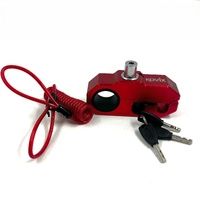 Kovix Alarmed Handlebar Lock Red Motorcycle Scooter Security 3 Keys