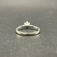 Ladies 14ct White Gold Natural Diamond Ring