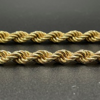 Unisex 9ct Yellow Gold Twist Rope Link Necklace