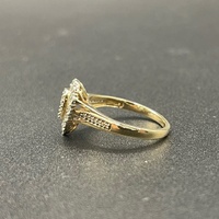 Ladies 9ct Yellow Gold Natural Diamond Cluster Ring