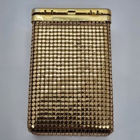 Vintage 1970s Glomesh Cigarette Case Retro Metal Compact Collectible