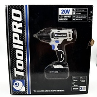 ToolPRO 573296 20V 1/2 Inch Impact Wrench Kit with 4.0Ah Battery and Charger