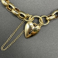 Ladies 9ct Yellow Gold Oval Belcher Link Bracelet
