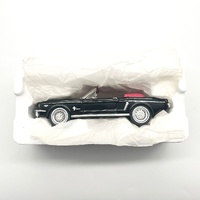 1965 Ford Mustang Convertible 1:32 Diecast Raven Black Red Interior
