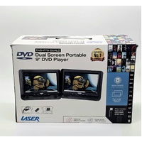 Laser 9 Inch Dual Screen Portable DVD Player DVD-PT9-DUALD
