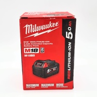 Milwaukee M18 18V RedLithium-Ion 5.0Ah Extended Capacity Battery Pack M18B5