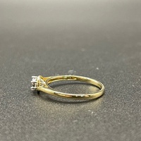 Ladies 9ct Yellow Gold Natural Diamond Ring