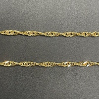 Ladies 18ct Yellow Gold Singapore Twist Link Necklace