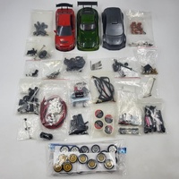 1:28 Scale RC Car Shells with Assorted Parts Lot 100+ Pcs Wheels Tools