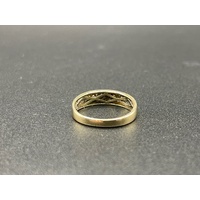 Ladies 9ct Yellow Gold Natural Diamond Ring