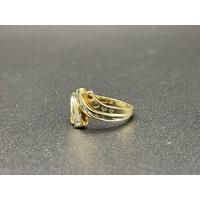 Ladies 10ct Yellow Gold Natural Diamond Ring