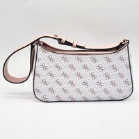 GUESS Noelle Monogram Shoulder Bag Pink White KG787919