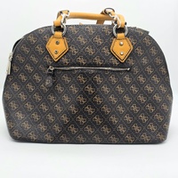 Guess Jensen Brown Logo Dome Satchel Bag