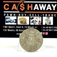 Australian 1966 50 Cent Coin Elizabeth II Round Silver Coin AU Mint