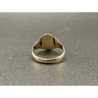 Mens 9ct Yellow Gold Oval Signet Ring
