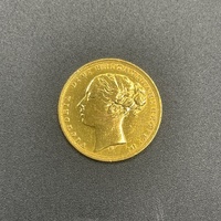 Unisex 22ct Yellow Gold Sovereign 1875 Queen Victoria Coin