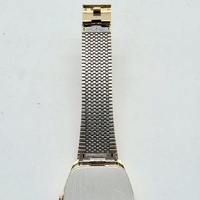 Reble Womens Quartz Watch Gold Square Case Stainless Steel Mesh RM7514