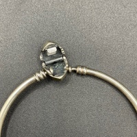 Ladies 925 Sterling Silver Round Pandora Charm Bangle