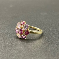Ladies 9ct Yellow Gold Purple Gemstone Ring