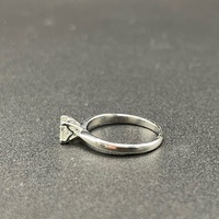 Ladies 18ct White Gold Solitaire Diamond Ring