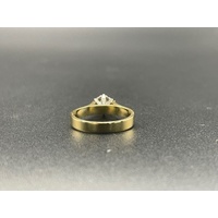 Ladies 18ct Yellow Gold 0.20ct Natural Diamond Ring 4.2 Grams