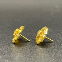 Ladies 22ct Yellow Gold Flower Stud Earrings