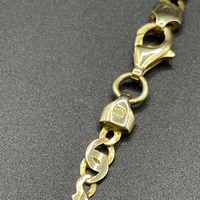 Unisex 9ct Yellow Gold Anchor and Figure 8 Link Necklace