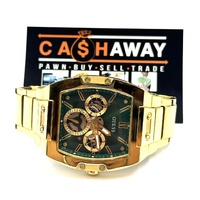 Guess Phoenix GW0456G3 Gold Square Green Dial Multifunction Mens Watch