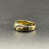 Unisex 9ct Yellow Gold Diamond Signet Ring