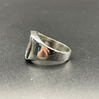 Mens 925 Sterling Silver Black Stone Ring