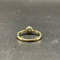 Ladies 10ct Yellow Gold Natural Diamond Cluster Ring