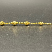 Ladies 22ct Yellow Gold Ball Bead Link Bracelet