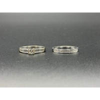 Ladies 18ct White Gold Diamond Bridal Ring Set