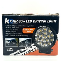 Korr HK80/700 80W LED Driving Light 7000 Lumens IP68 9-30V Heavy Duty