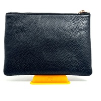 MIMCO 60252642 Day Dream Black Leather Wristlet Clutch Pouch Rose Gold Zip