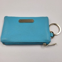 Forever New Blue Zip Coin Purse Keyring Small Wallet Card Cash Pouch
