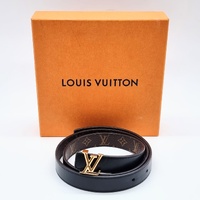 Louis Vuitton Calfskin Monogram 20mm 35.4 Inch LV Iconic Reversible Belt
