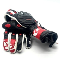 Ixon RS Circuit-R Gloves Size M Leather Racing Motorcycle Black White Red
