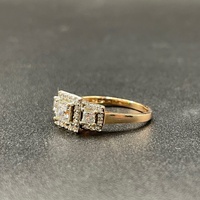Ladies 9ct Rose Gold Diamond Simulants Ring