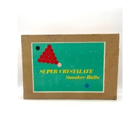 Super Crystalate 22 Set Snooker Balls Complete Cue Sports Kit with Box