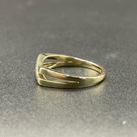 Mens 9ct Yellow Gold Diamond Ring